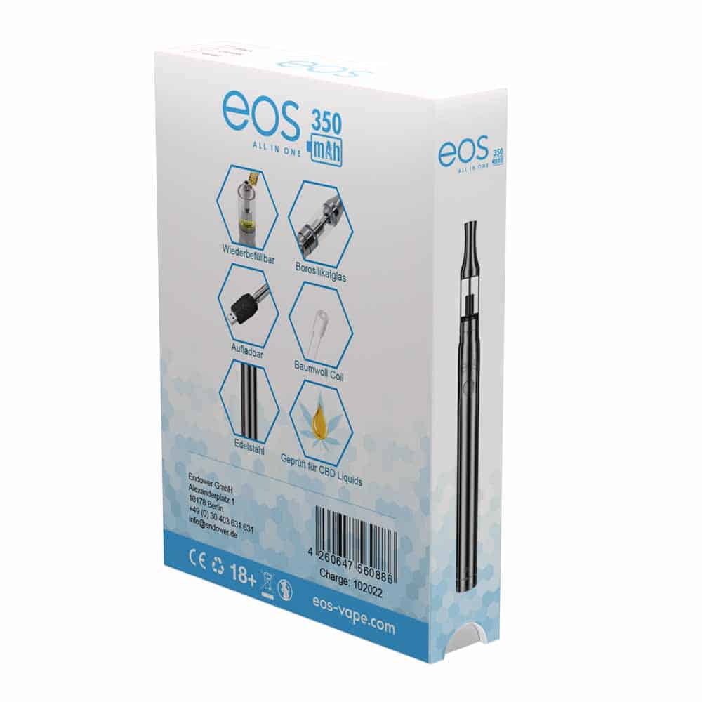 eos Vape Pen 350 CBD Vaporizer – mit Batterie und Kartusche - Cannameleon GmbH