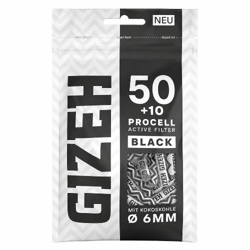 Gizeh Akf Black 50st + 10 Procell 6mm - Cannasolution GmbH