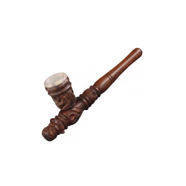 Holzpfeife - ca. 14cm - Specksteineinsatz - Cannameleon GmbH
