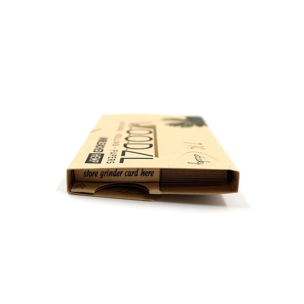 Woodzl Sticky Papers Hemp mit Tips, Paperclamp und Grinderkartenfach - Cannameleon GmbH