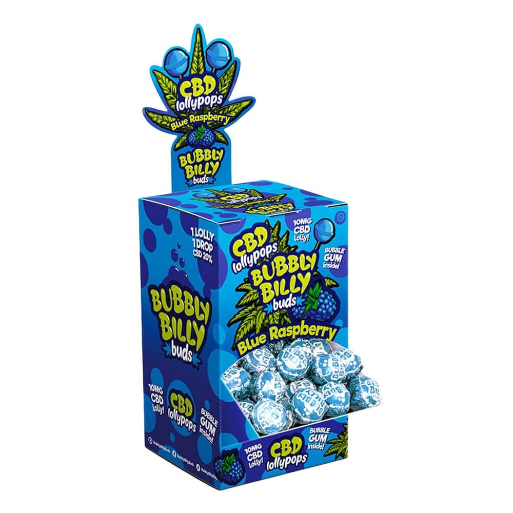 Bubbly Billy Buds - Lollipops 10mg CBD Blue Rasberry - Cannasolution GmbH