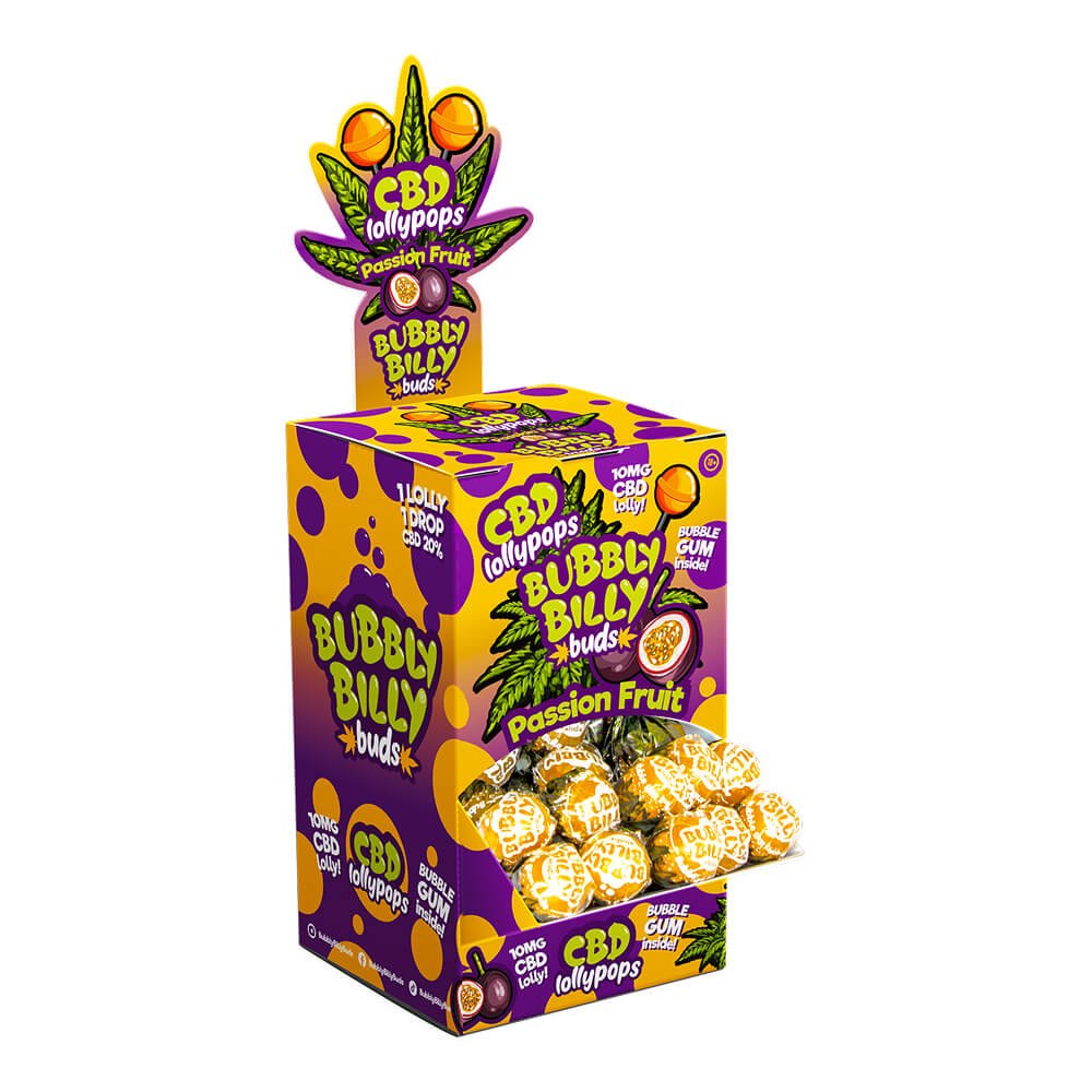 Bubbly Billy Buds - Lollipops 10mg CBD Maracuja - Cannasolution GmbH