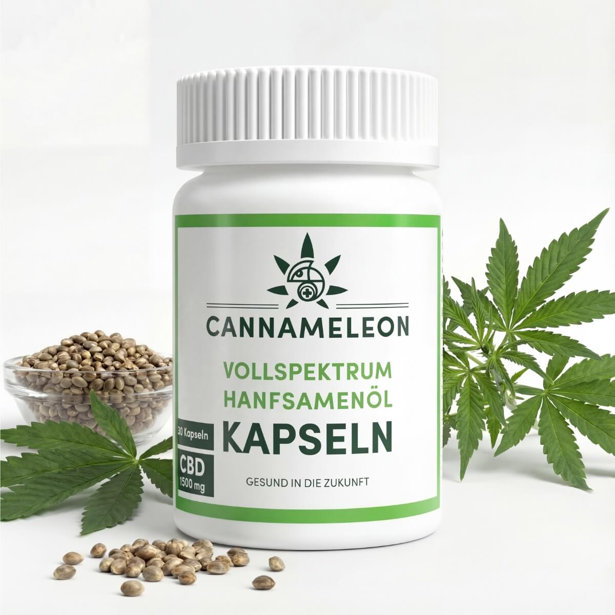 Vollspektrum Hanfsamenöl Kapseln - Cannameleon GmbH
